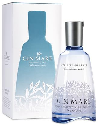 Gin Mare Mediterranean Gin 70cl con astuccio - Premium Gin con 4 botaniche principali che ricordano le coste mediterranee. 42,7% vol.