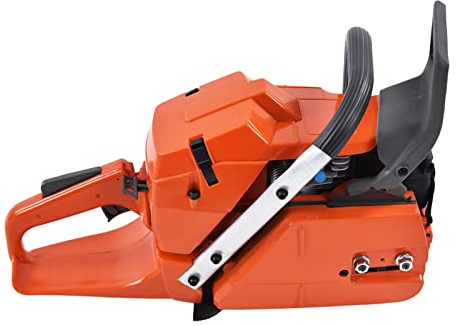 AQXREIGHT Benzin-Kettensägenkopf 2-Takt 3,4 KW 9300 U/min 65,1 CC Kettensägen-Antriebskopf für Garten-Rasen-Benzin-Kettensägen-Hand-Holzschneidemotor