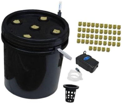MagiDeal Dwc Hydroponics di in Acqua Profonda di Coltivazione in secchi Kit di secchi idroponici per Balcone Cortile
