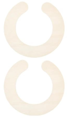 2 x Bommelmacher aus Holz, Garnstrick-Bastelwerkzeug-Set, halbrundes Strickwerkzeug für große Wollknäuel, Kinder und Erwachsene