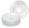 Aramanara Lot de 12 petites assiettes à salade en verre sculpté de 15,2 cm, réutilisables et transparentes pour salade, fruits, collation, gâteau