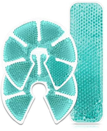 CompresasFrías Postparto 3 Pcs - Bolsa Frio Calor para Pecho Durante Lactancia, Compresas Reutilizables Bolsa Gel Frio para Recuperación Posparto, Embarazo, Lactancia, Lesiones(Verde)