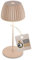 BRILONER - Riffle Mini LED Tischlampe kabellos IP44 mit Lichtkante, Touchdimmer, Akku tauschbar, Nachttischlampe, LED Lampe, Akku Lampe, German Design Award Winner 2025, 8,5 x 20 cm, Beige