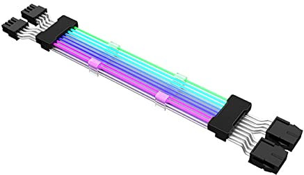 YUGSHNKFC Cavo Estensione GPU Argb 8pin Rainbow Case Lighting Strip 24pin RGB Extender PC Gamer Repits Motherboard Extension Cable