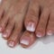 24 PCS Pink-Nude Press on Nails with Accessory Tool, False Toenails Kit, ABS Material for Long-Lasting Wear, 12 Sizes Fit Perfectly, Glossy French Tip Design for Various