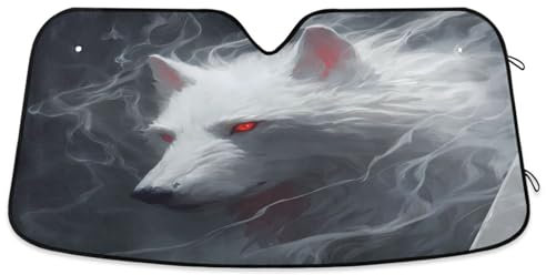 Sun Shade For Cars Lobo De Ojos Rojos Versátil Car Windshield Sunshade Impermeable Front Window Sunshade para Car Autos Summer S