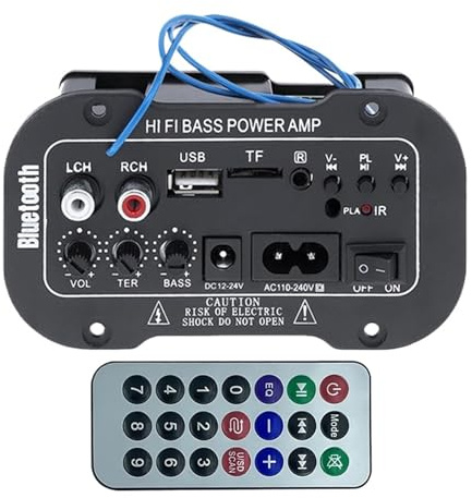 Woopker Scheda di decodifica amplificatore digitale 25-30W Amplificatore audio Fai da te USB Radio FM Lettore TF Subwoofer per auto