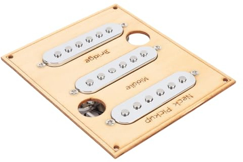 Yctze Alnico 5 – Ensemble de Micros à Bobine Unique, Manche de Guitare, Pont Central, Remplacement, Réparation de Micros de Guitare et Couvercles de (SILVER)