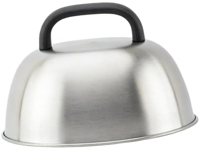 JISADER Tapa para Hamburguesas de 16 cm, Tapa para Rociar Queso para Plancha, Tapa Redonda de Acero Inoxidable para Parrilla, Filetes, Sándwiches y Barbacoas, Cocinar al Aire Libre y en Interiores