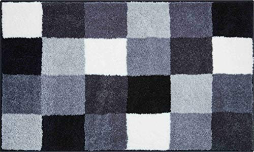 Grund Badteppich 100% Polyacryl, ultra soft, rutschfest, ÖKO-TEX-zertifiziert, 5 Jahre Garantie, BONA, Badematte 60x100 cm, grau