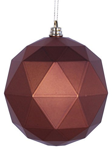 Vickerman 470152 M177588DM Christbaumschmuck, aus Zinn, matt, geometrische Kugel, 20,3 cm