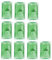 notrash2003 Taschenwärmer nach ISO 13485 Handwärmer Heat Pads Fingerwärmer Wiederverwendbare Gel - Pads Thermopads in vielen Ausführungen und Mengen (Grün - 10 Stück)