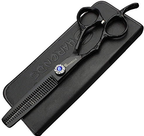 Friseur-Fachmannfriseurscheren stellten linkshändige 6 Zoll Friseurscheren-Frisurenschere 440 C-Qualität ein (Verdünnungsschere)