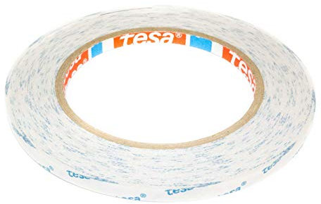 Klebeband doppelseitig für Papier, Fotos, Stoffe tesa 4943 Bastel-Klebeband transparent stark klebend mit Vliesträger 6mm x 20m