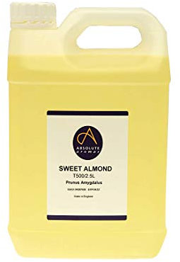 Absolute Aromas Sweet Almond Oil 2.5L - Pure, Natural, Cruelty-Free. Vegan, No GMO - Massage Base Oil and Moisturiser for Hair, Skin, Face and Nails