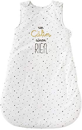 Vertbaudet Baby Schlafsack „Sterne“, Ärmel abnehmbar weiß Bedruckt 104CM