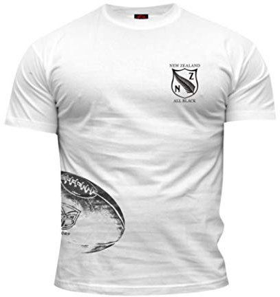 Dirty Ray Rugby New Zealand All Black Camiseta Hombre KRB3B (XL)