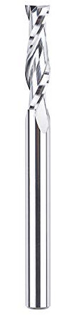 SpeTool Oberfräsen-Bits 1/4 Zoll Schaft Spiralfräser Bit Up Cut 1 Zoll Schnittlänge 7,6 cm Extra Lang Gesamtlänge HRC55 Vollhartmetall Schaftfräser CNC Router Bits für Holzschnitzerei Holzbearbeitung