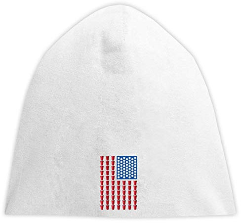 United States Flag Beer Pong Red Cups Beanise Hood Unisex Breathable Cap Hat Bequemes Trikot One Size