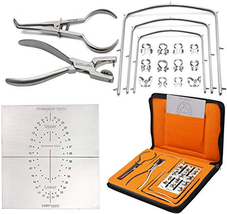 YNR® 18pc Pro Rubber Dam Kit Ainsworth Brewer Winged Rubber Dam Frame CE