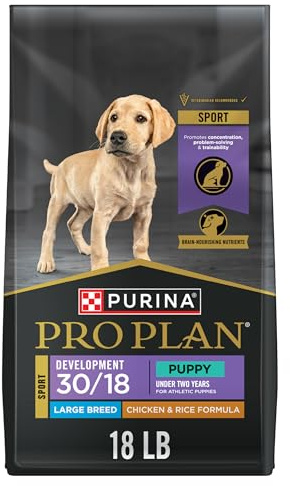 Purina Pro Plan Sport Development Large Breed 30/18 Chicken and Rice High Protein Dog Food Puppy Formula - 18 lb. Bag