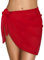 CMTOP Damen Strand Wrap Sarong Vertuschung Chiffon Badeanzug Kurz Bikini Cover up Wickelröcke Sexy Pareos Strandkleider zum Tragen über Badeanzügen(rot,Einheitsgröße)