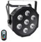 SEBRUANC RGBW LED Par Lichter, 7LED Bühnenlicht DMX Strahler Discolicht mit Fernbedienung 8 Modi Partylicht für DJ Bar Hochzeit Weihnachten Haloween Beleuchtung