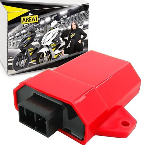 Area1 Tuning CDI Zündbox ungedrosselt mit Wegfahrsperre kompatibel mit Peugeot Speedfight 1 Speedfight 2 Vivacity TKR, Speedforce, TNT Ghost Otto Roma Skiv Strike Trevis (50ccm / 2 Takt)
