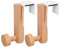 TOPBATHY Rustic Wooden Hooks Wooden Coat Rack 2Pcs and Iron Over Door Hooks Household Hanging Towel Over Door Hooks Natural Wooden Coat Hooks Modern Single Hat Hooks