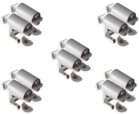 KLEMMFLEX Klemmhalter für Jalousien, Jalousie Halterung ohne Bohren, zum Klemmen, 10 Stück, grau, Stabiler Klemmträger mit Metallbügel, verstellbar von 4-25 mm, für Fenster und Balkontüren