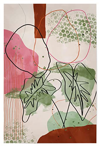 artboxONE Poster 45x30 cm Natur Abstrakte Zimmerpflanzen - Bild Pflanze geometrisch geometrisch