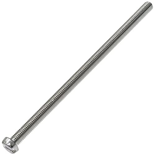AERZETIX - C60196 - Lot de 10 Vis à métaux à tête cylindrique M5x100 mm à empreinte fendue S - boulon d'assemblage - DIN 84 - dureté 4.8 - en acier zingué - couleur argent