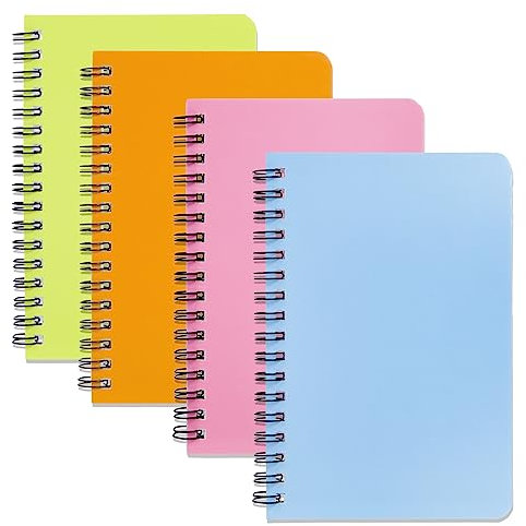 YiHenTiezz Spiral Notebook 4Pack Pocket Notebook 4.2x 6.1 Pocket Notepad Small Notebook (4Pack Spiral Notebook-2)