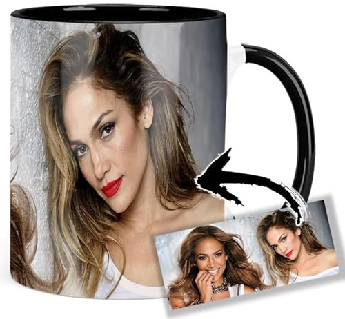 Jennifer Lopez Jlo Tasse Innen & Henkel Schwarz Keramikbecher Mug