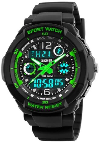 aswan watch Digitaluhr Kinder Jungen mit Wecker,Stoppuhr,LED Licht,Datum-Sport Armbanduhr mit Silikonarmband