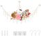 BORISCA Hand Woven Toy Hammock for Stuffed Animals, Triangle Storage Toy Net Hammock for Kids/Pets Stuffed Animal with 3 Mounting Hooks, 3 Expansion Bolts, 3 No-punch Invisible Hooks