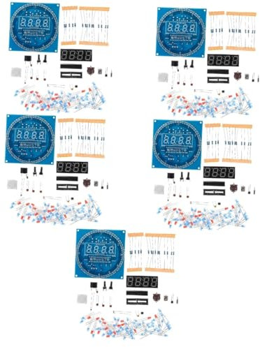 OSALADI 5 Sätze LED-Elektroniksatz Digitaluhr digitaler Wecker DIY-Teile für Digitale elektronische Uhren LED-Uhrenset Innenuhr drinnen Suite elektronischer Bausatz einstellen rotieren