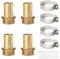 Josaton Brass Barb Hose Fitting 3/4” BSP Male x 3/4” Barb (19mm), Hose Barb with Hose Clamp 4 Set Hose Barb Fittings for Air Water Fuel