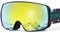 Odoland Skibrille Kinder, UV-Schutz Snowboardbrille OTG mit Anti-Nebel für Jungen Mädchen, Verspiegelt Schneebrille Helmkompatible für Skifahren Snowboard Skaten Gold