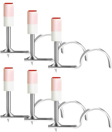 MyyYiTar 80pcs Manual Round Nails with Tube Clamp for Concrete Nailler Gun,7.3mm Dia.25mm Long Multi-Purpose Steel Nail Wall Kits,Fastening Cable Ducts/Water Pipe/Gas Pipeline（25mm-with 20mm Clamp）