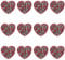 12PCS Pink Disco Heart Iron on Patches for Backpacks, Music Party Patch, Heart Embroidered Sew on Patch Applique Embellishments for Jeans, Hat, T-Shirts, Jackets (Pink)
