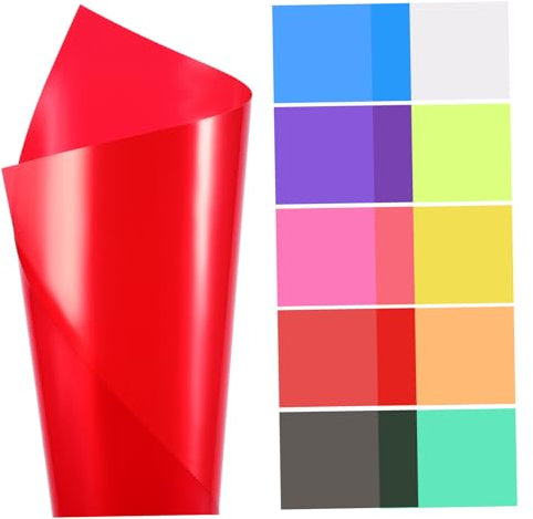 CIYODO 20 Stück Farbige Haustierfolie Autofolie aus Vinyl LED-transparenter Filmbildschirm LED-Lichtleiste Autoscheibentönung schutzfolien farbfilter farbige Filter farbige Überzüge PVC