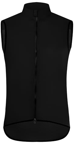 Coconut Ropamo Men's Cycling Vest Windproof Waterproof Cycling Gilet Sleeveless Bicycle Gilet Bike Vest Tops Ultralight (Black, Large)
