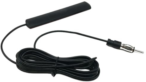 Fiorky DC 5-12V Car Interior Amplified Antenna 3 Meter Electronic Stereo Radio AM/FM Aerial 85-860Mhz Signal Amplifier Booster Antena for Car Truck Motorcycle Boat