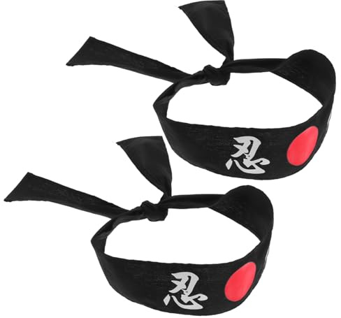 Karate Hachimaki Kopfband 2 Stück aus Baumwollstoff, Japanisch
