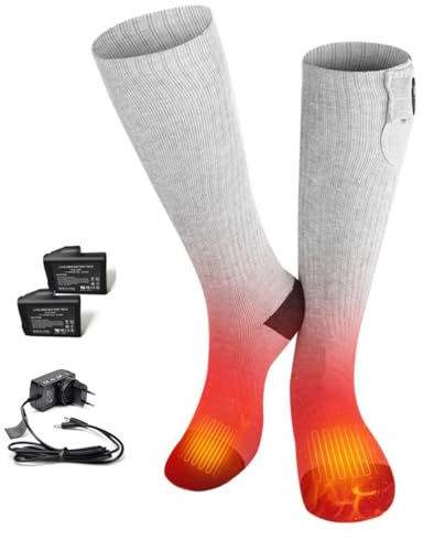 BARCHI HEAT Heated Socks for Men and Women, Rechargeable Electric Heated Socks, Winter Foot Warmers, Suitable for Skiing, Cycling, Fishing, Hunting.