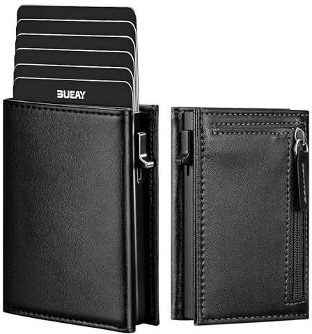 Geldbörse Herren,Portmonee Herren I Slim Wallet mit Münzfach & Rfid Schutz,Geldbeutel Herrens Für 5-7 Karten Id-Fenster,Hochformat Portemonnaie,Kreditkartenetui Wallets for Men Für Alltag Und Reise