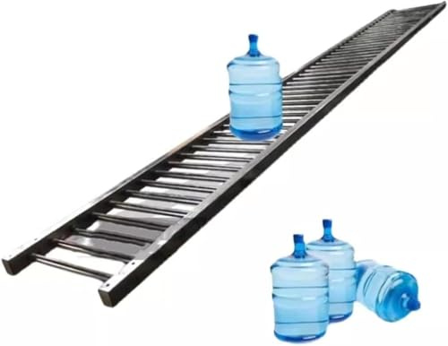 Robuste, verzinkte Stahl-Eimer-Entladerolle, gerade Leiter, Rollenbahn, leichter Förderer (40 x 100 cm) für effizientes Laden im Lager