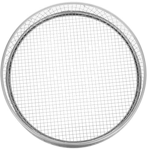 DOITOOL Edelstahl Feinmaschiges Sieb 25cm für Kompost und Gartenerde mit 6mm Maschenweite für Gartenarbeit und Bonsai Pflege