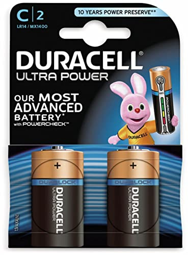 Duracell Ultra LR14/MX1400 Alkaline C Batteries - 2-Pack